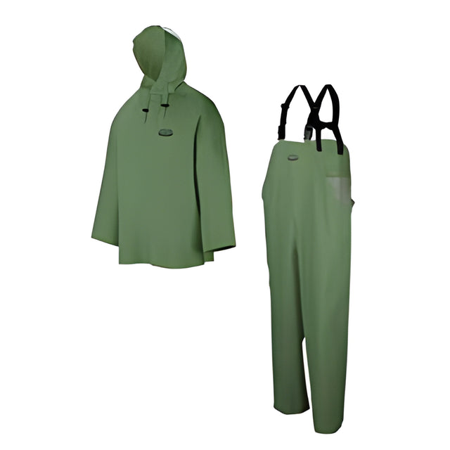 801 Hurricane, PVC Premium Rain Suit, Green, Small – 1 Ea