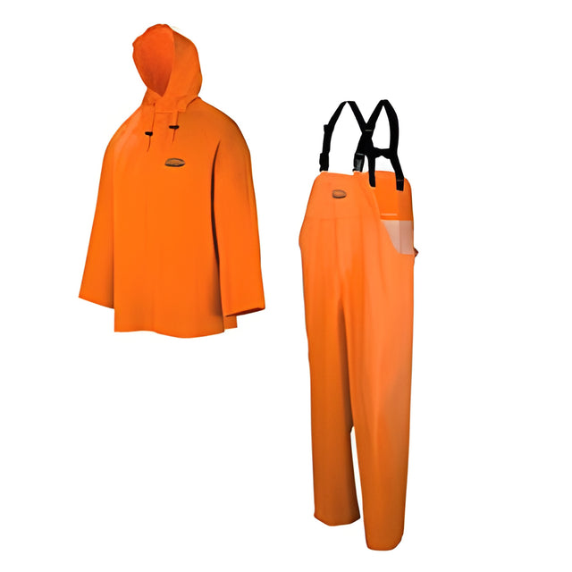 801 Hurricane, PVC Premium Rain Suit, Orange, Large – 1 Ea