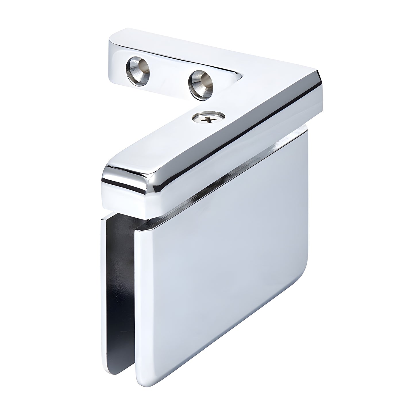 Polished chrome Prima series right-hand beveled shower pivot hinge for 8-10mm glass, SKU PPH05RCH.