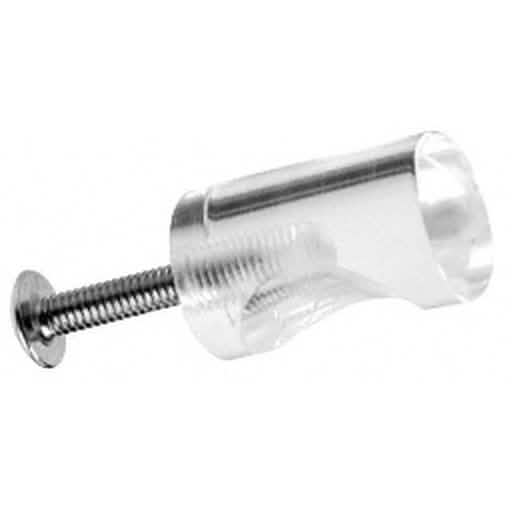 CRL Clear Acrylic Whistle Pull with Screw - Durable, Transparent, Easy Install Accessory
