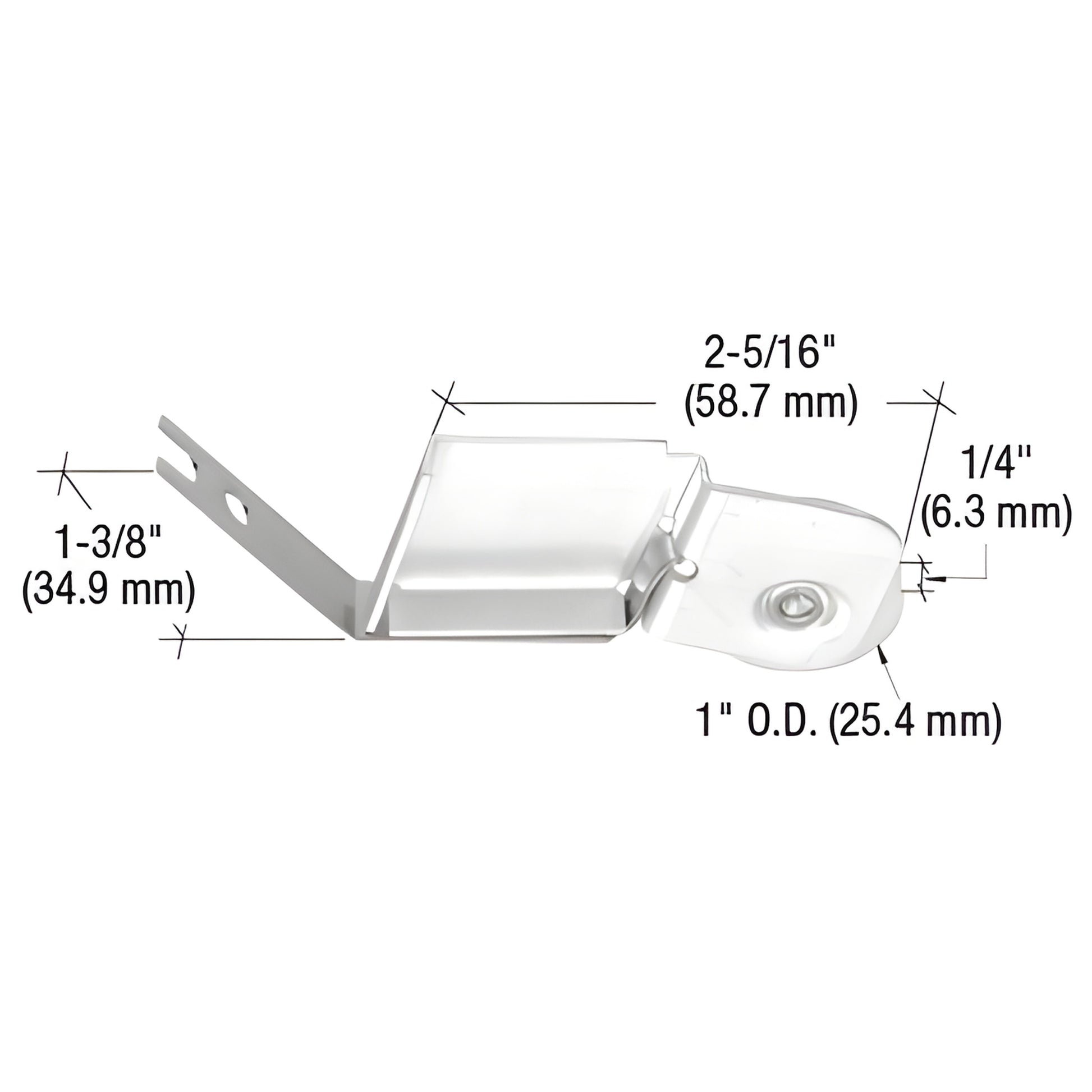 B634 aluminum spring tension roller with concave 1 in nylon wheel and 2-5/16 in housing - pack of 2