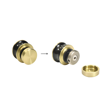 Cavoli CAV78BBRZ brushed-bronze top-rail frameless 78 in sliding shower system, one sliding + one fixed panel