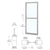 CRL-U.S. Clear Anodized Narrow Stile Offset Door w/ Surface Closer