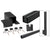 CRL 1100 Series Matte Black End Post Kit for Glass Railing