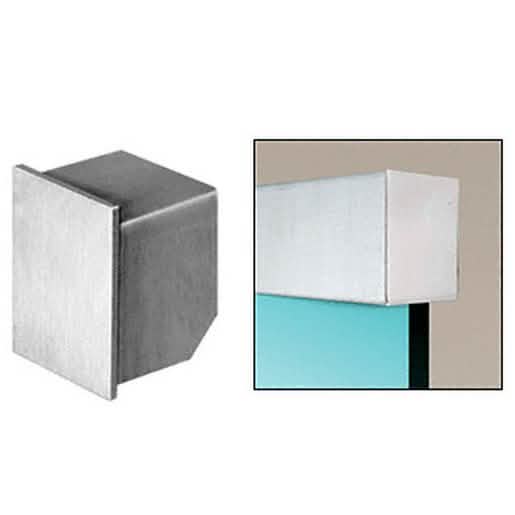 CRL Brushed Stainless End Cap for Crisp Corner Railing - Sleek Finish, Durable Design