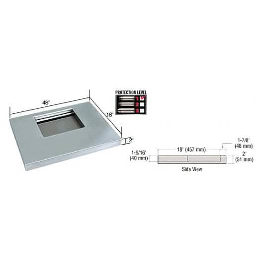 CRL Brushed Stainless 48x18 Level 1 Protection Shelf with Tray - Durable & Stylish
