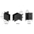 CRL Matte Black Wall-Mount Square Glass Front Clamp