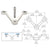 CRL Polished Stainless-Steel Double-Arm Spider Fitting V-Post Mount