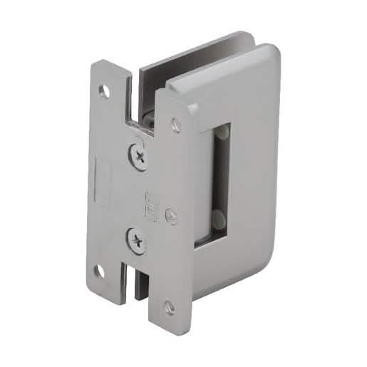 CRL Satin Nickel Pinnacle 037 Series Wall Mount 'H' Back Plate Hinge for seamless door sup