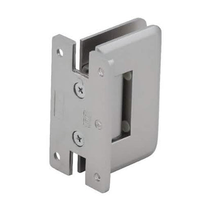 CRL Satin Nickel Pinnacle 037 Series Wall Mount 'H' Back Plate Hinge for seamless door sup