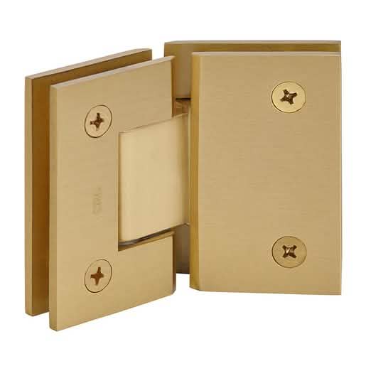 CRL Satin Brass Geneva 045 Series 135° Glass-to-Glass Hinge - Elegant & Durable Finish