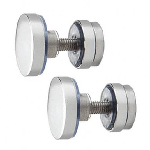"CRL Polished Stainless Track Holder Fittings for Fixed Panel, 2-Pack - Durable and Stylis