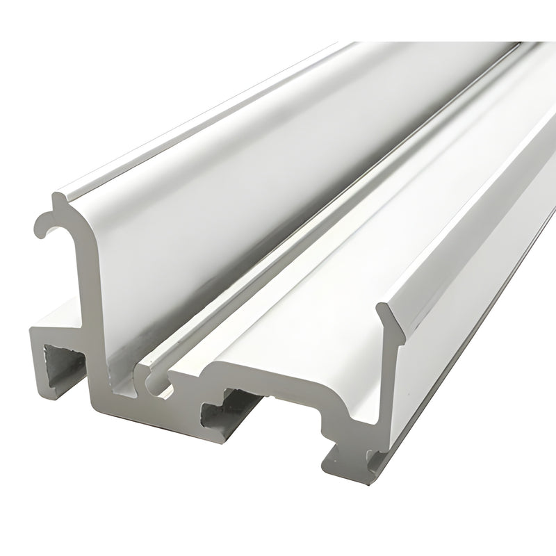 White Kynar aluminum extrusion profile (SKU PW80452) for architectural curtain wall and glazing, 6063 T5