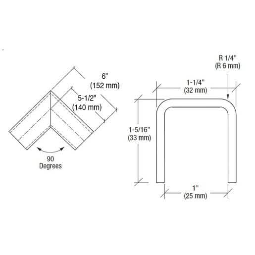 CRL Brushed Stainless 90° Corner for 11 Gauge Low Profile Cap Railings - Durable Finish