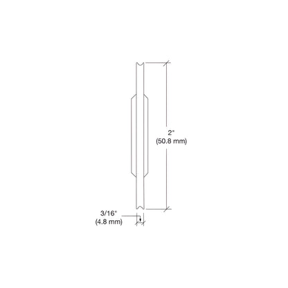 REPK9N white nylon concave roller wheel with metal ball bearing, 2 in. diameter