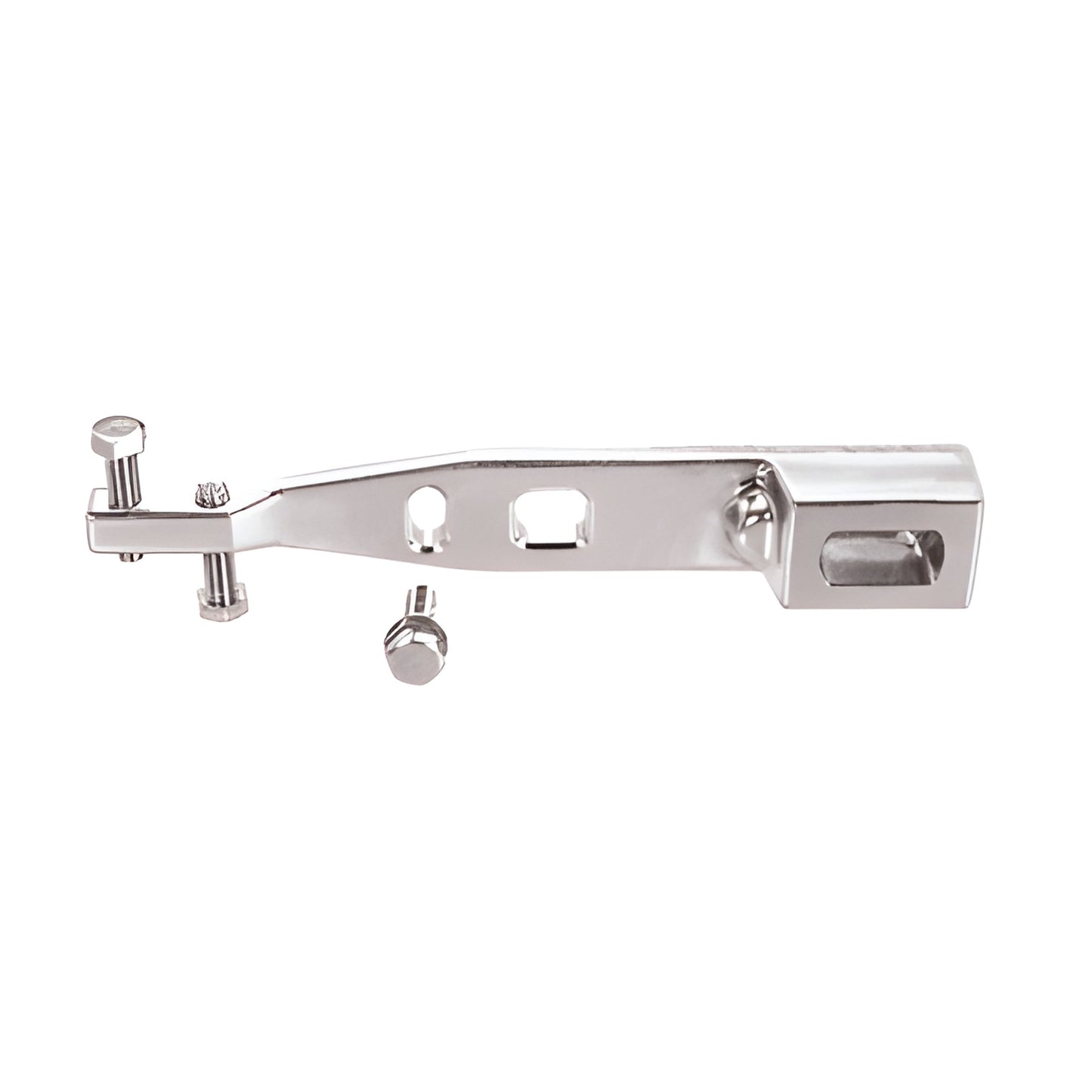 CRL9040AS chrome center-hung bottom arm for floor-mounted door closers, 7/8" flat tapered spindle, Wedge-Lock compatible.
