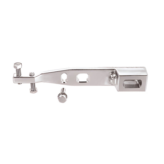 CRL9040AS chrome center-hung bottom arm for floor-mounted door closers, 7/8" flat tapered spindle, Wedge-Lock compatible.