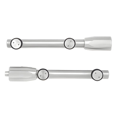 CRL Brushed Stainless Laguna Series Standard Top and Bottom Pivot Rod Set