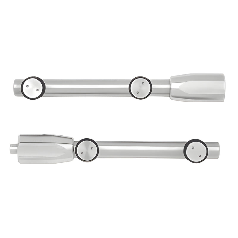 LS5BS brushed stainless top-and-bottom pivot rod set for floor-mounted door closers, flush and surface mount