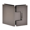 Matte gun metal Vienna 135 glass-to-glass brass shower hinge (V1E045MGM) for 3/8 to 1/2 in. glass