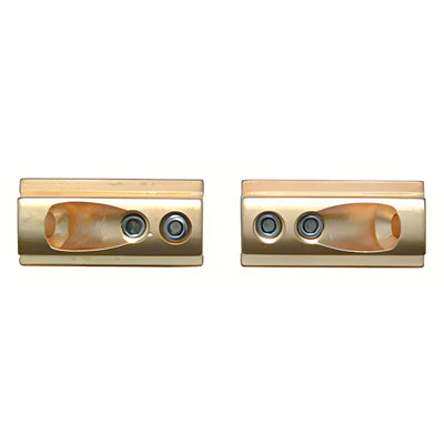 CRL Brass Wall Mounting Brackets (Pair) - Heavy-Duty Wall Hardware