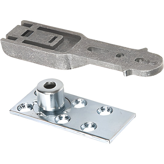 CRL8010BP heavy-duty floor-mounted bottom pivot with plate - cast pivot and chrome mounting plate