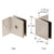 CRL Brushed Nickel Square Clamp for Fixed Glass Panel, Small Leg