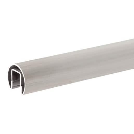 CRL Brushed Stainless 2" Premium Cap Rail for 3/4" Glass - 120" - Sleek, Durable Finish