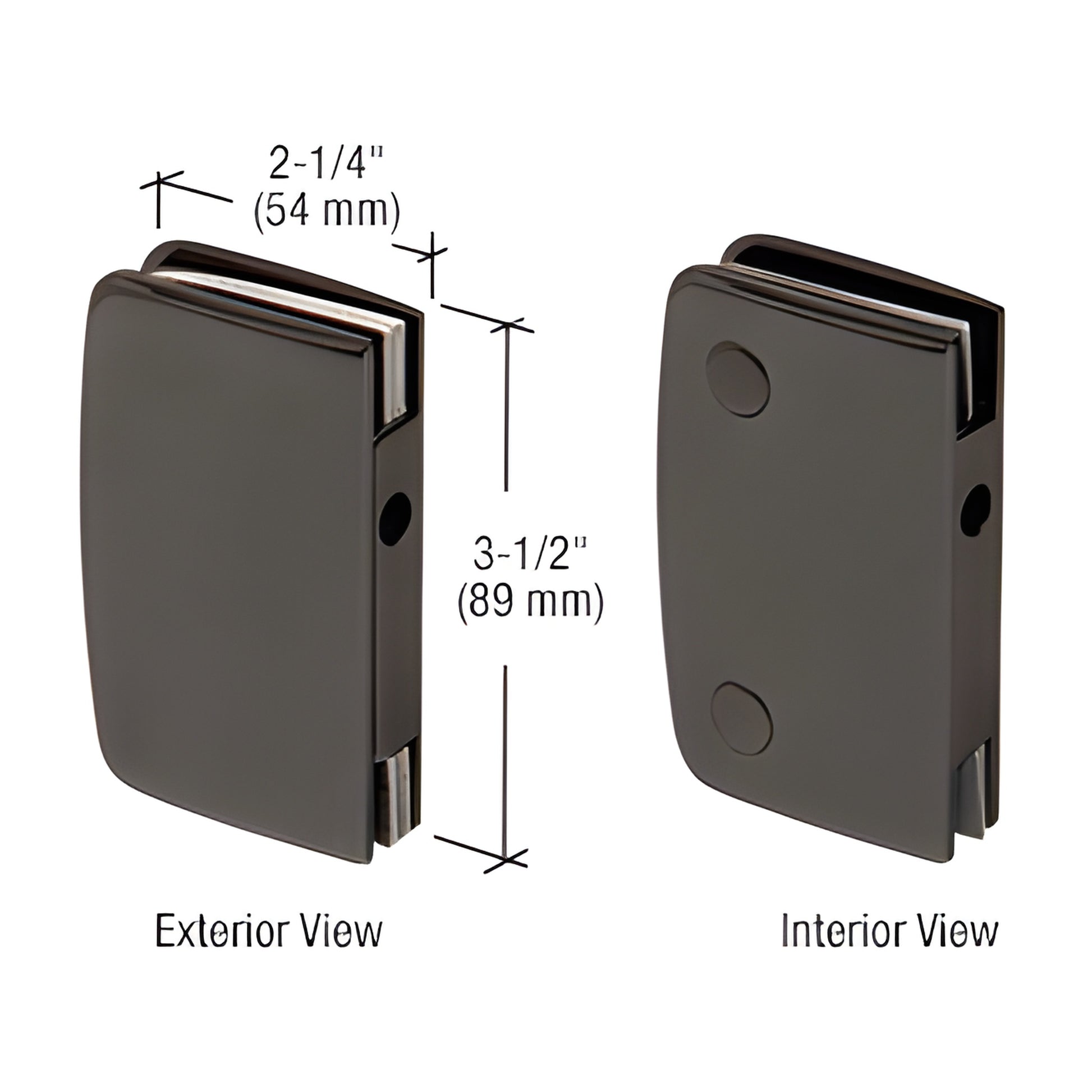 Oil-rubbed bronze glass door indicator lock (SKU 701C0RB) for 8-12mm tempered glass, exterior indicator and interior thumbtur