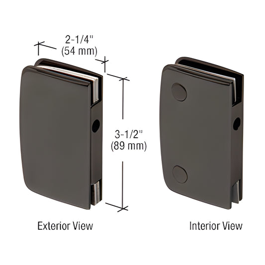 Oil-rubbed bronze glass door indicator lock (SKU 701C0RB) for 8-12mm tempered glass, exterior indicator and interior thumbtur