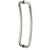 CRL 18 in Polished Stainless Steel Glass-Mounted Curved Tube Handle