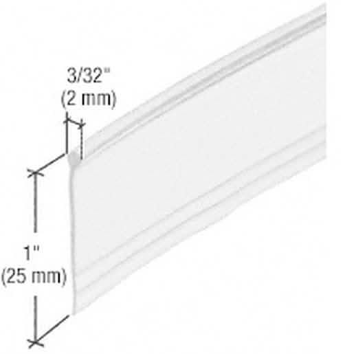 CRL Clear Round Top "Bulb" Shower Door Seal and Wipe - Effective Water Barrier Solution