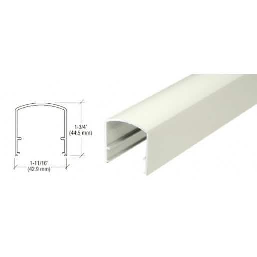 CRL Sky White Horizontal Mid-Rail 241" for 200-400 Series, sleek and durable design