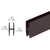 CRL H14 Duranodic Bronze H-Bar Channel for Glass Doors