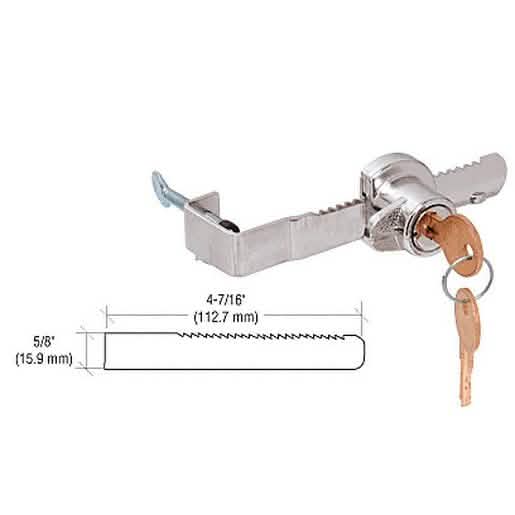 CRL Chrome Adjustable Sliding Glass Door Lock with Thumb Screw for 1/2" Doors