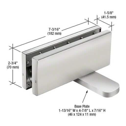 CRL Satin Anodized Hydraulic Patch Fitting, 2-9/16" Setback, Durable & Stylish Design