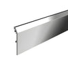 DRXSC4TPSC 4" tapered polished stainless steel cladded side cover for modular door rail, replaceable aluminum core