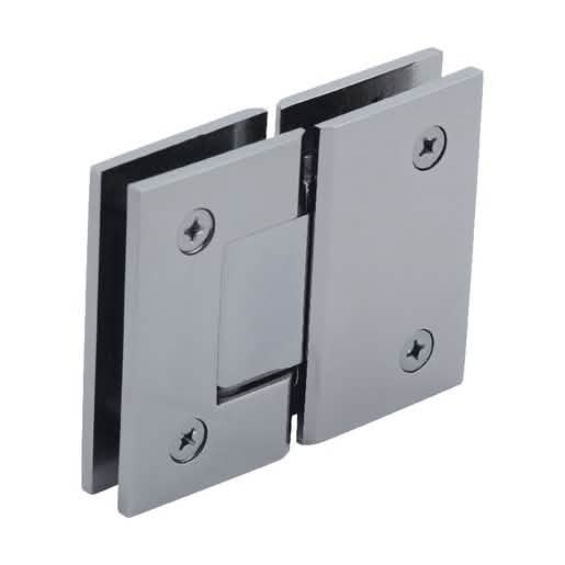 CRL Gun Metal Geneva 180° Glass-to-Glass Hinge for seamless shower door installation.