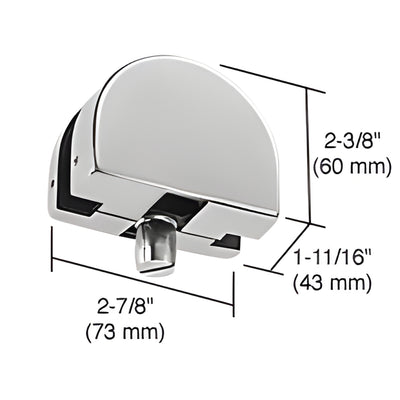 CRL Brushed Stainless Top Transom Pivot Patch Hinge for Glass Doors