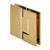 CRL Geneva 380 Polished Brass 180° Adjustable Glass-to-Glass Hinge