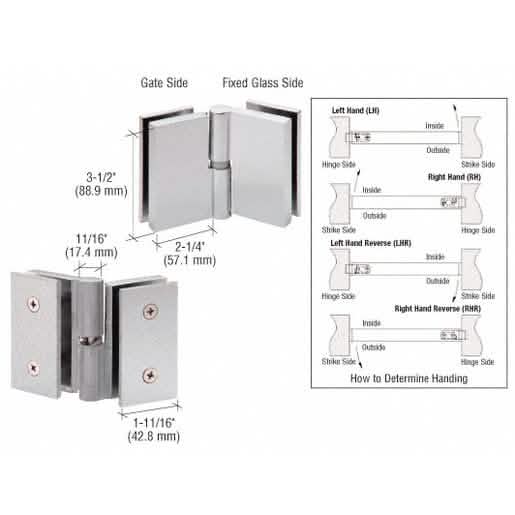CRL 316 Brushed Stainless Right Hand Glass Gate Pivot Hinge for seamless installation.