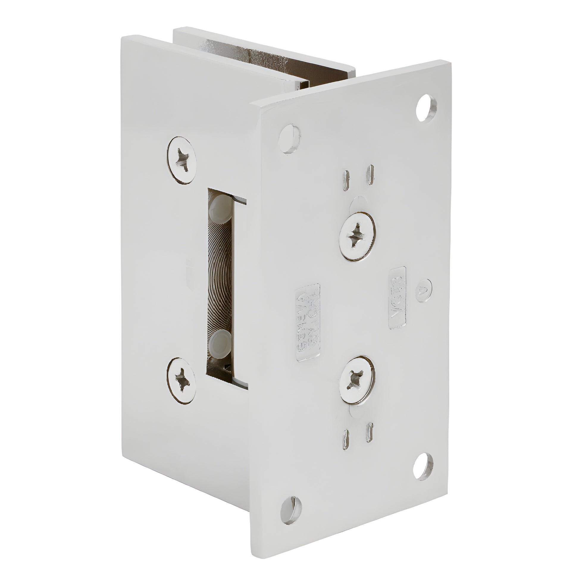 VCT537CH polished chrome Victoria shower hinge for 3/8 to 1/2 in glass, heavy-duty brass, wall-mount, self-centering.