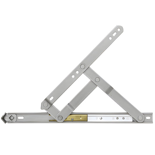 Heavy-duty 12" stainless steel concealed casement hinge, mill finish - SKU WH65742