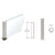 CRL Plaza 18in Brushed Stainless Steel 1.5in Square Corner Post