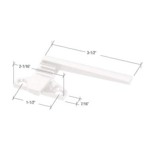 CRL White Right Hand Cam Handle Lock - Durable security solution for windows and doors.