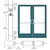 CRL-U.S. Aluminum Series 400 Custom KYNAR Offset Pivot Entrance Doors