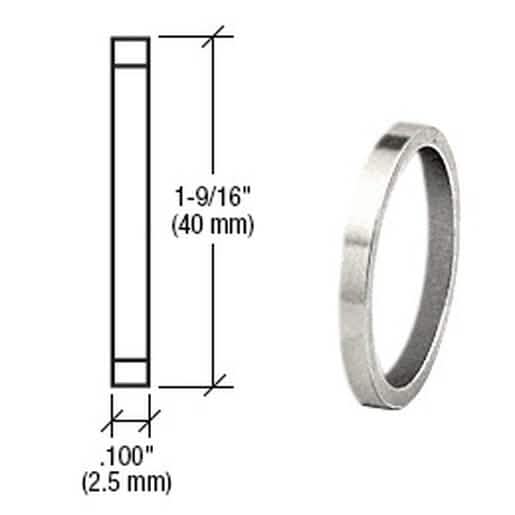 CRL Polished Stainless Steel Cylinder Ring - Durable, Sleek, .100" Straight Design