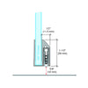 FBC38DSSA Satin-anodized adjustable drop-down door seal for Fallbrook sliding doors, aluminum U-channel