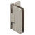 CRL Brushed Nickel 044 Petite Wall-Mount Offset Backplate Hinge