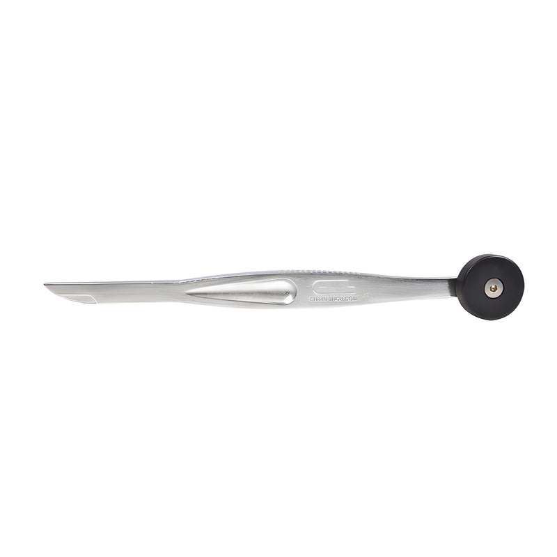 CRL VR04 aluminum vinyl spline roller, 11" knurled handle with pointed tip and 1/2" nylon ball bearing wheel